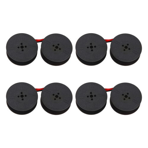 4 Pack Typewriter Ribbon Twin Spool Ink Replacement Part for Most Typewriter(Red,Black)