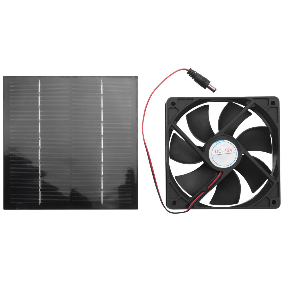 20W Solar Exhaust Fan Air Extractor 6 Inch Mini Ventilator Panel Powered for Dog Chicken House Greenhouse RV