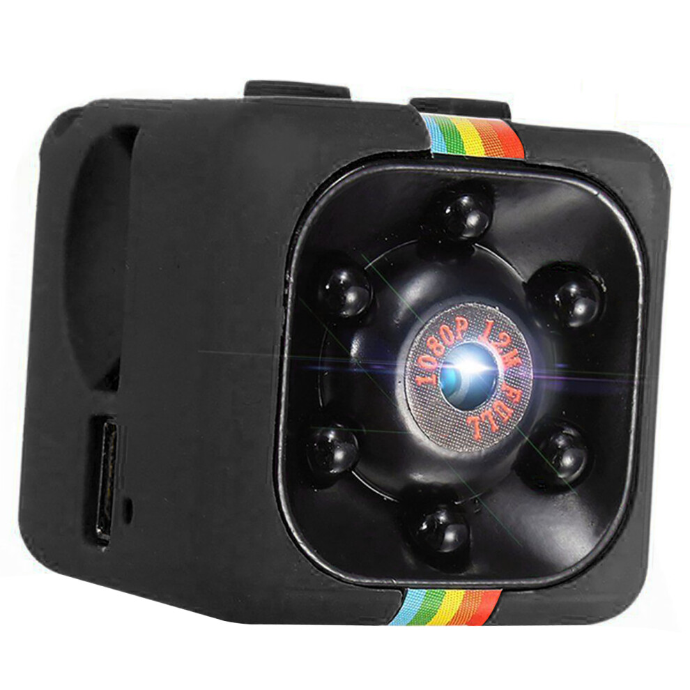 Mini Camera 1080P Smart Action Camera Coloured High Definition Loop Recording Night Vision Mini Recorder Home Security Camera Black 3681317763320