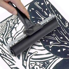2PCS Brayer Roller 6cm Sturdy Rubber Hand Roller Stamping Tool for Printmaking Painting Crafting