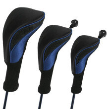 3Pcs Golf Club Head Covers for Fairway Woods Driver Hybrids, Long Neck Mesh Headcovers Set