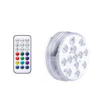 Luz submersível LED RGB de 13 LEDs com ímã e ventosa para piscina subaquática, luz noturna LED para lago-C