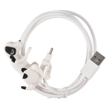 Voor Type-C snellaadkabel Grappige Humping Dog Smartphone 1.2M Opladen USB Wit