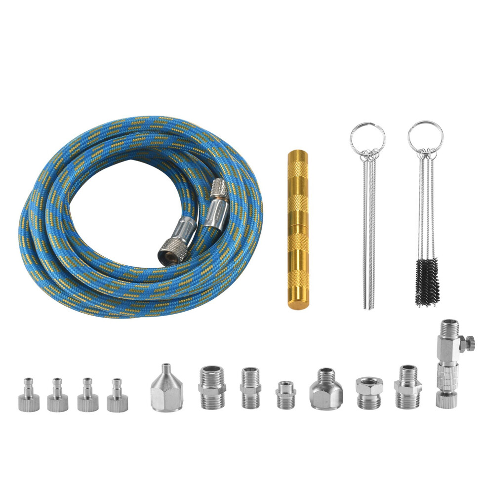 16Pcs Airbrush Adapter Set, Adapter, Quick Release Connector, Cleaning Tool For Air Compressor 4851949491109