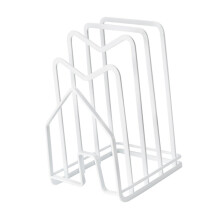 Chopping Board Storage Rack Multifunctional Pot Pan Lid Stand Holder Iron Good Ventilation Kitchen Countertop Organizer White Standard