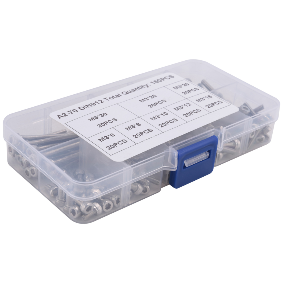 160 Hexagon Head Screws 304 Stainless Steel Metric Thread Internal M3 x 6 8 10 12 16 20 25 30 mm-image-OPC-PHS5NJH-NEW