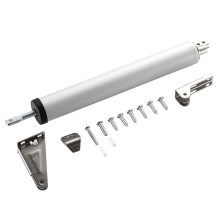 Fecho de porta simples, amortecedor hidráulico pneumático silencioso, fechamento automático doméstico, artefato para móveis, ferragens prateadas