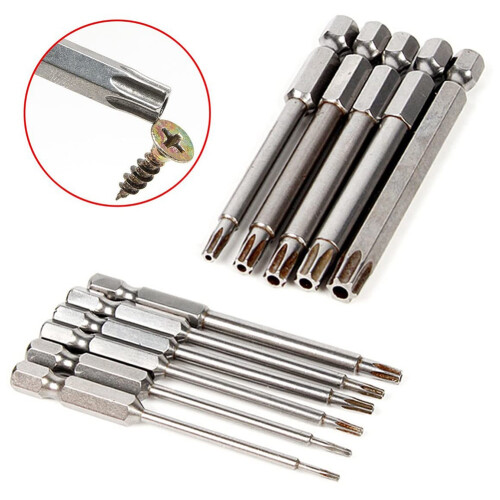 Conjunto de 11 brocas magnéticas T6-T40 Torx, 6 pontas, ferramentas de 3 polegadas de comprimento 2