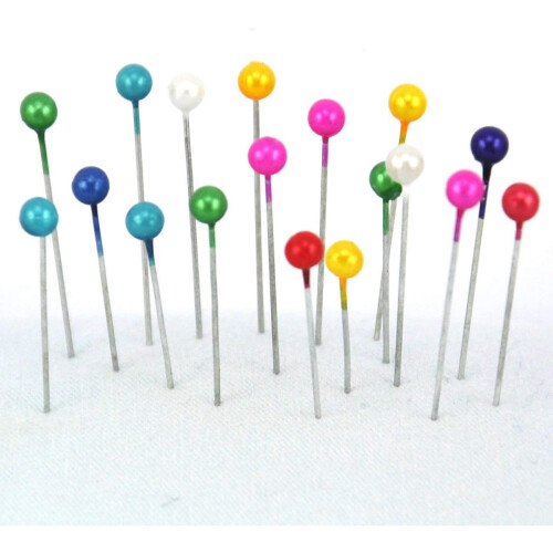 480 peças de alfinetes retos coloridos com pérolas peroladas para costura e quilting 2