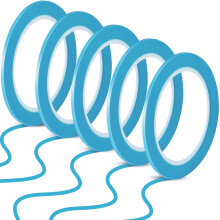 Fine Line Tapes 1/8 Inch 3mm Vinyl Masking Tape for Curves Automotive Car Painter, 33 Meters Each Roll