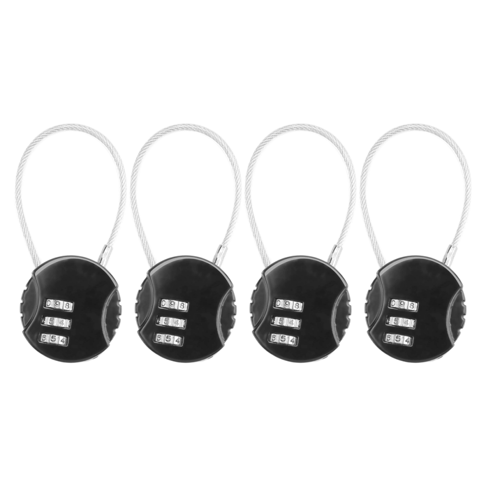4 Pieces Combination Lock 3 Digit Outdoor Waterproof Padlock for School Gym Locker, Sports Fence, Toolbox, Gate-image-OPC-PHS6C85-NEW