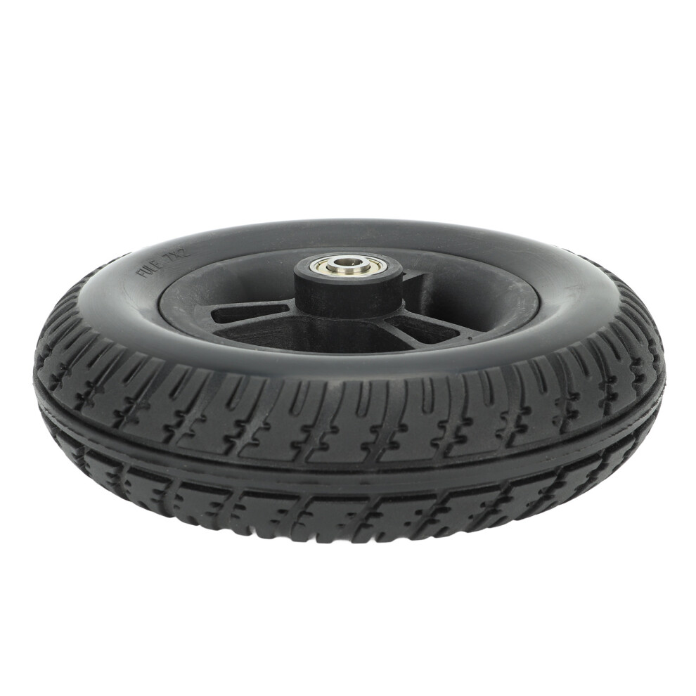Wheelchair Wheel Replacement Non Slip Solid PU Strong Bearing Capacity Walker Accessories 7in