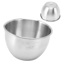 Edelstahl-Mixschüssel 1,5 l mit Skala, spülmaschinenfest, für Salat, Obst, Backen
