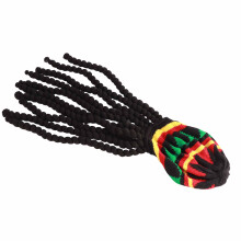 Atmungsaktiver Strick-Dreadlock-Wig-Hut mit langen schwarzen Dreadlocks für Sommer und Winter