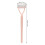 Eyelash Comb Arc Stainless Steel Teeth Eyelash Separator Mascara Applicator Tool with Comb Cover Pink Straight Handle 2