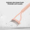 Eyelash Comb Arc Stainless Steel Teeth Eyelash Separator Mascara Applicator Tool with Comb Cover Pink Straight Handle 4