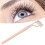 Eyelash Comb Arc Stainless Steel Teeth Eyelash Separator Mascara Applicator Tool with Comb Cover Pink Straight Handle 16