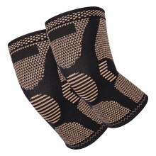 1 Pair Elastic Knitted Knee Brace Sleeve Breathable Comfortable Nylon Silicone Knee Support for Cycling Letter Printed Type XL