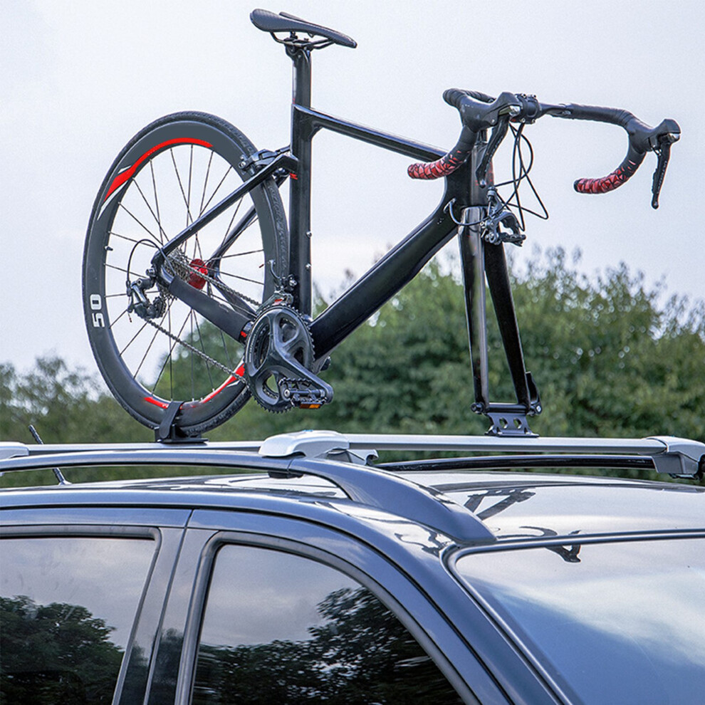 Bike Front Fork Mount Quick Release Aluminum Alloy Strong Bearing Car Roof Bike Block Fork Mount Free Size Black 7891317781606