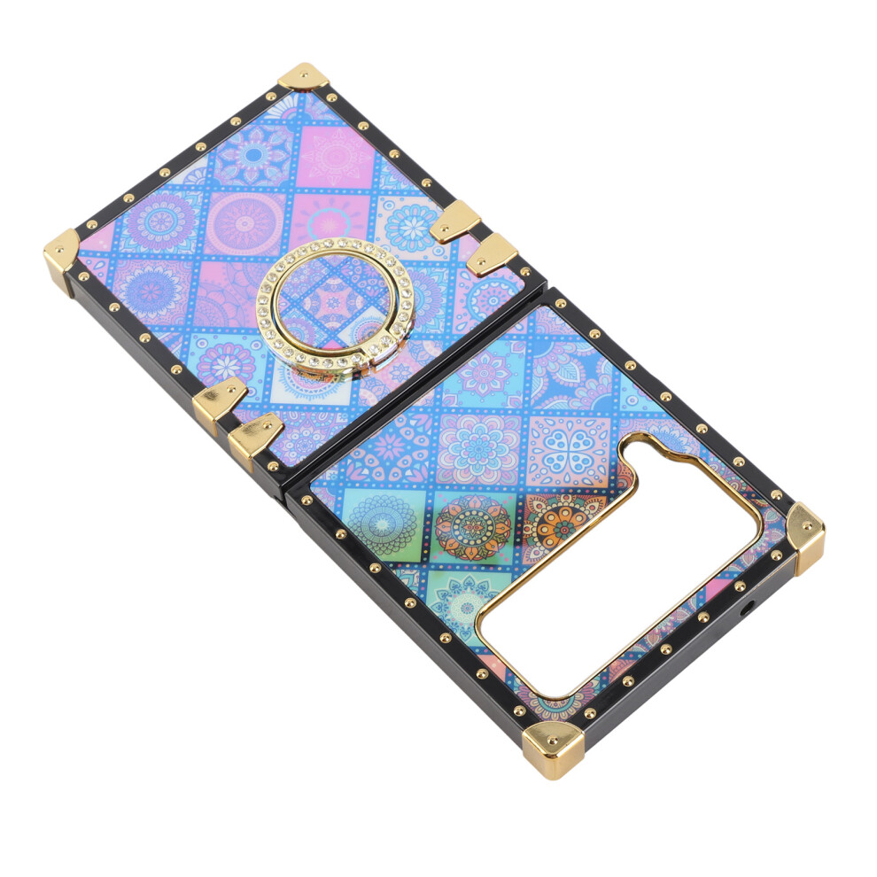 Foldable Phone Case Tpu Pc Anti Slip Sock Proof Protective Colorful Foldable Phone Luxury Cover With Lanyard And Support For Z Flip 4 8421317782496