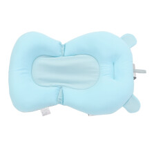 Baby-Badewannensitzkissen Blau Bär, verstellbar, faltbarer Babysupport