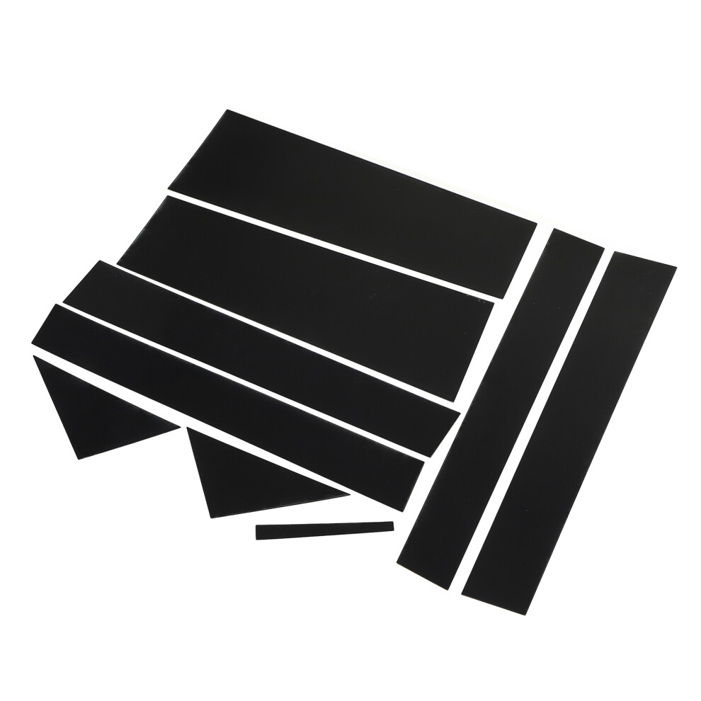 10Pcs Car Window Pillar Sticker Glossy Scratch Resistant Replacement For Dodge Town 2008Â2016 Black 5011317789408