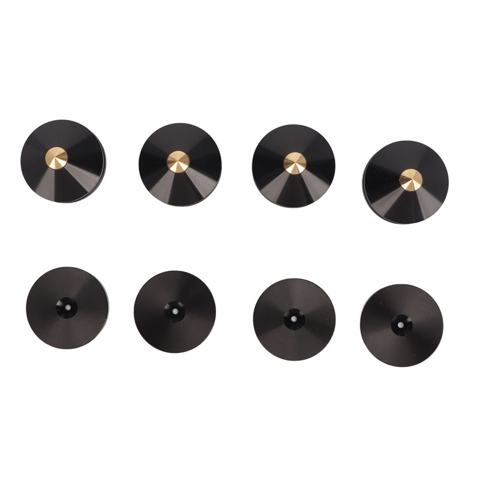 4Pcs Speaker Isolation Feet Pad Shock Absorption Amplifier Spike Isolation Feet Mat For Turntable Subwoofer Speaker Amps Black 8451317792232