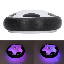 Akkubetriebener LED Hover-Soccerball mit Lichtern & Schaumstoffstoßstange, Schwarz