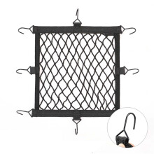 Motorradhelm Mesh-Netztasche mit 8 Haken, Schwarz, 310x300mm