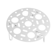 Steaming Rack Stainless Foldable Multi Function Steel Steaming Tray Dumplings Egg Steaming Tool for Home Restaurant Silver