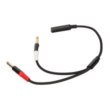 35cm Goldbeschichtetes 1/4 Zoll Stereo Y-Splitter-Kabel, Doppel-Frauenbuchsen