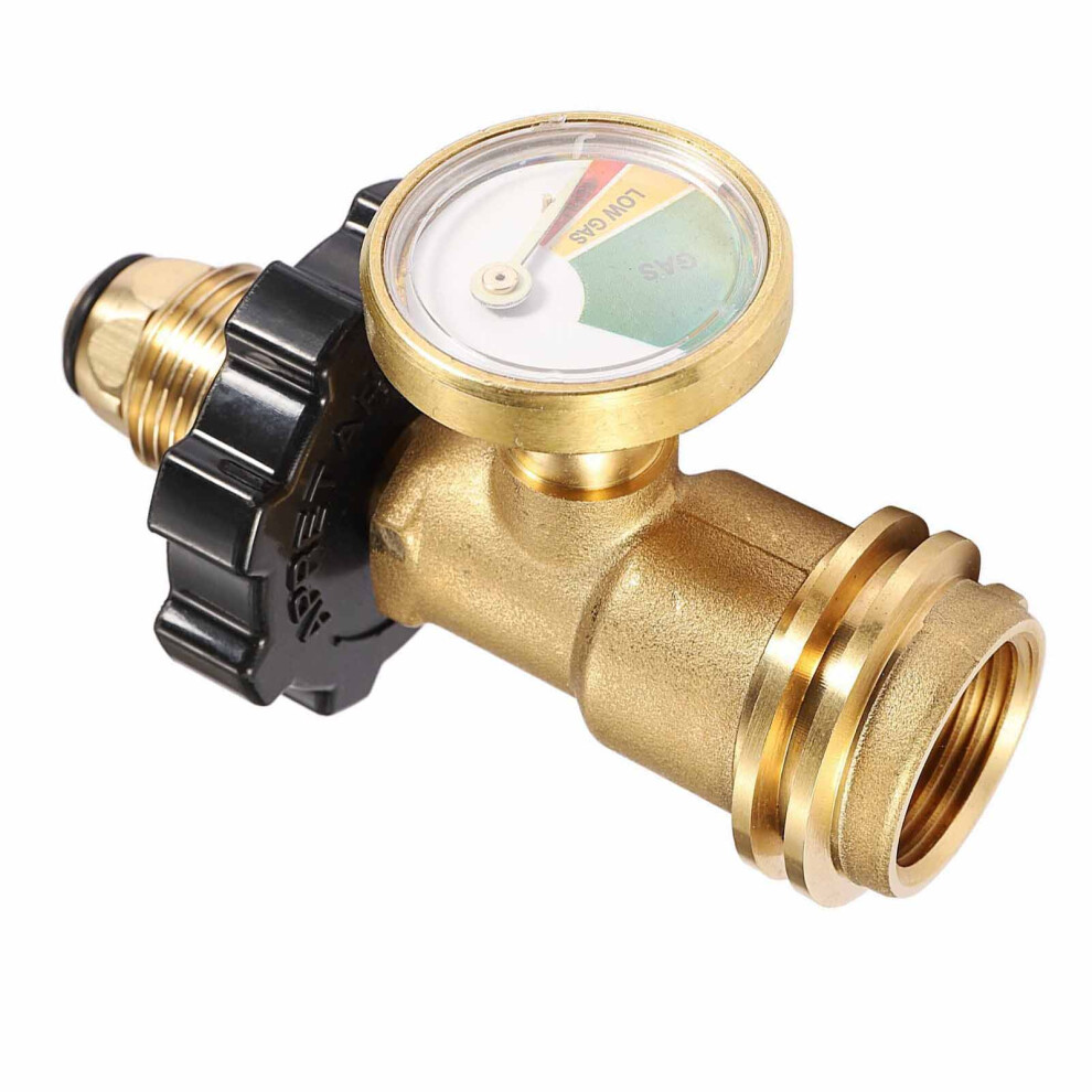 Propane Tank Gauge Adapter Level Indicator Universal Brass Fittings Convert Pol To Qcc1 Type 1 7891317801946