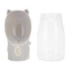 Große 550 ml graue PET-Wasserflasche, auslaufsicher, ideal für Spaziergänge und Reisen