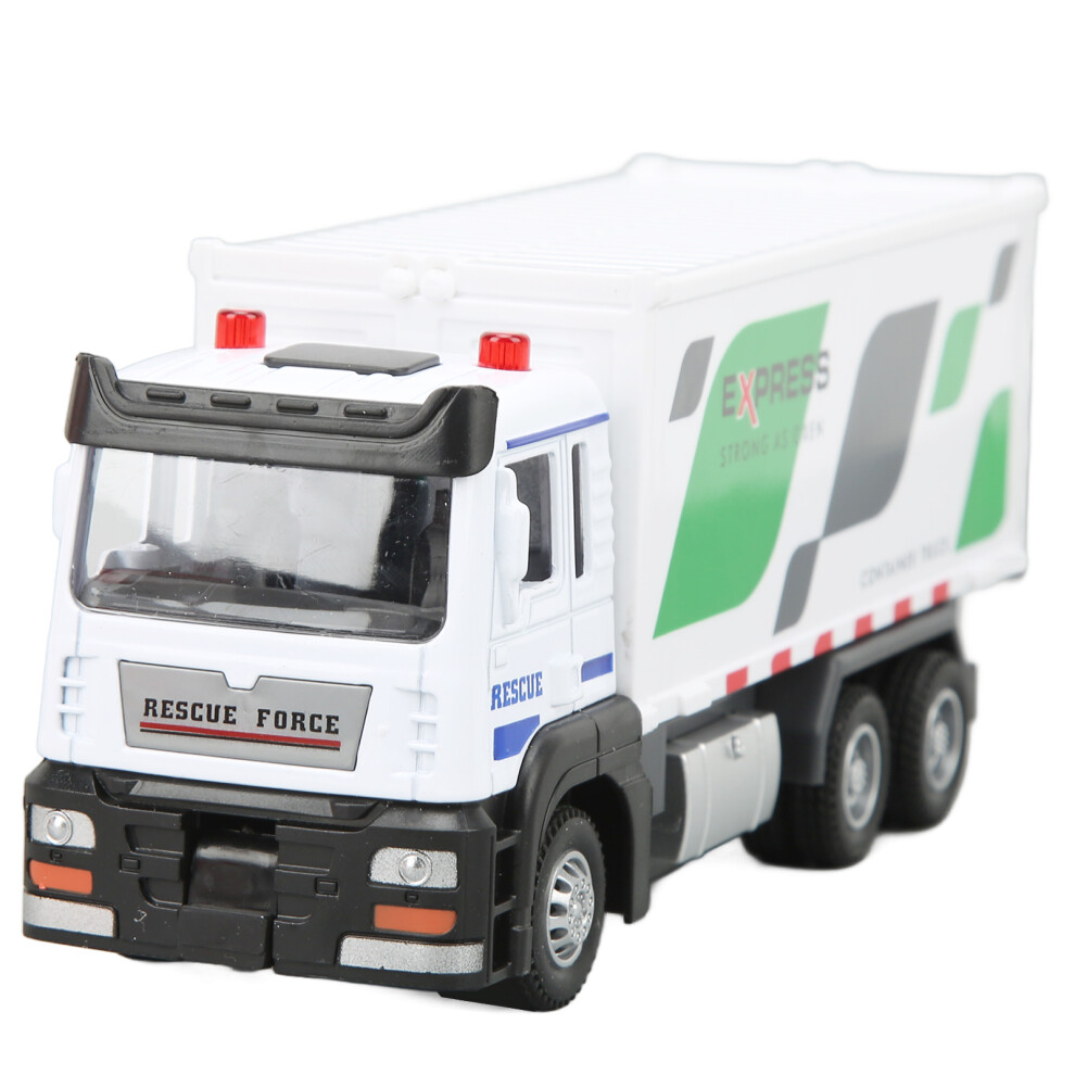 1:32 Alloy Container Truck Toy Model Simulation Sound Light Container Truck Toy Semi Trailer Vehicles Toy with Battery-image-OPC-PHS6QCN-NEW