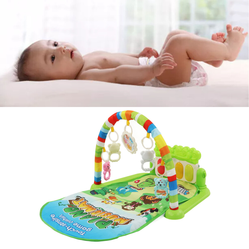Baby Gym Activity Mat Kick Play Piano With Musical Toys Sound Educational Gym Play Mat Light/Green