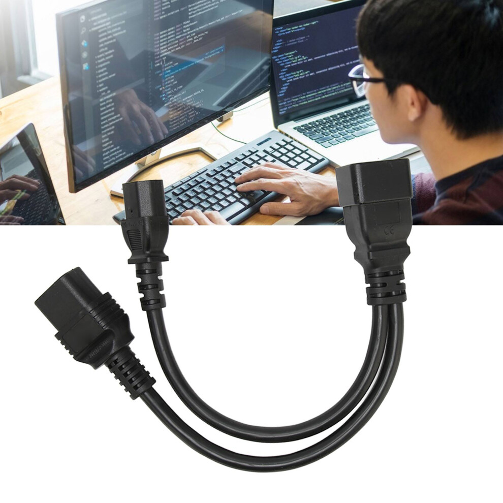 Iec320 C19 Iec320 C13 To Iec320 C20 Power Cord Professional Standard Y Splitter Cable For Computer Hdtv Monitor 8101317810794