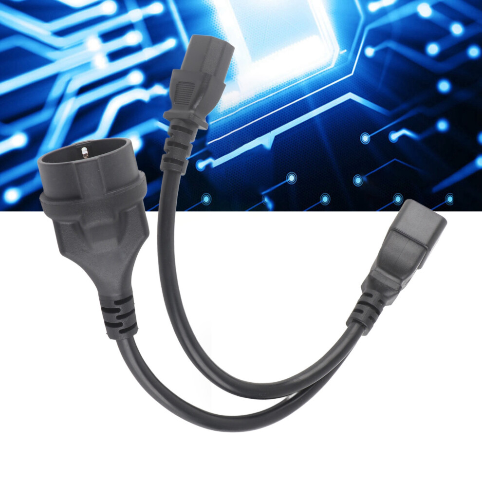 Iec320 C13 To C20 Power Cable One Time Reinforcement 1 In 2 Out Flame Retardant Pvc Housing Iec320 Y Splitter Cable 7891317814540