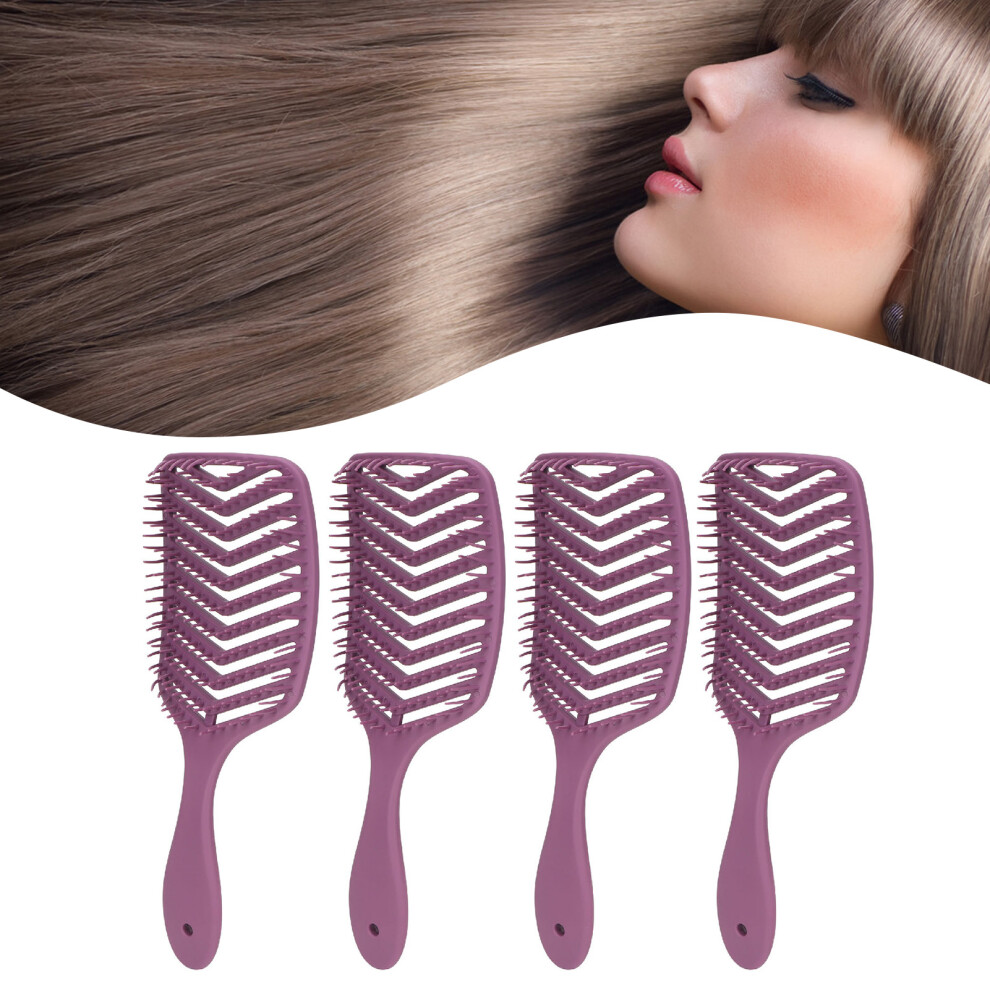 4 Pcs Massage Hair Brush Detangling Vent Detangler Brush Curved Wet Hair Brush for Salon Daily Use