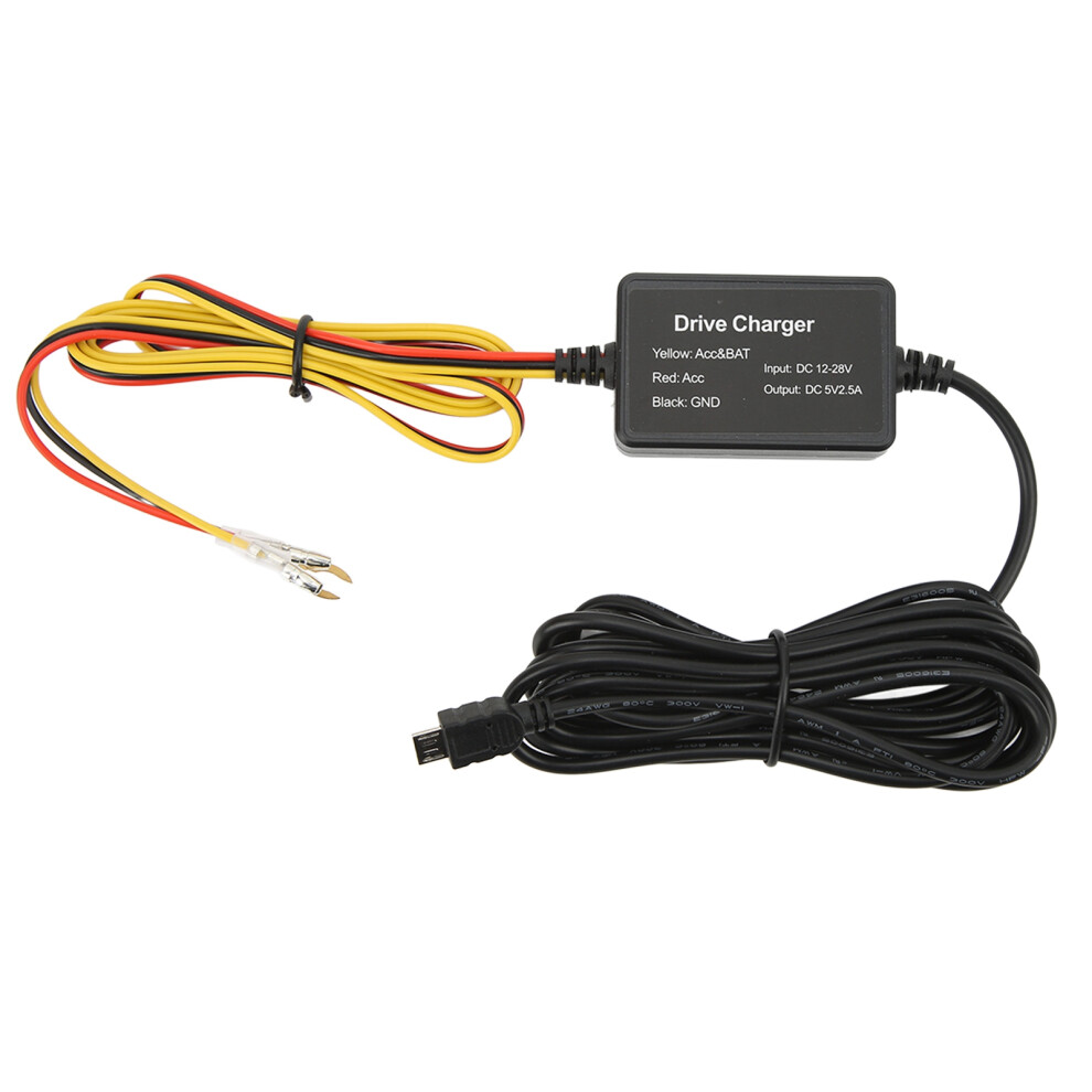 Dash Cam Hardwire Kit 12Vâ28V To 5V Usb Adapter Overheating Protection For Mirror Cam Gps Navigator Radar Detector Micro 4621317816854