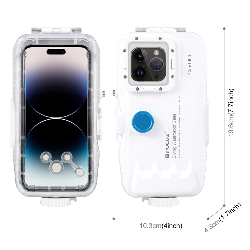 Puluz 40M/131Ft Waterproof Phone Case Diving Case Smartphone Underwater Housing Protective Case With Filter Neck Strap Cleaning Cloth R Red 8361317818675