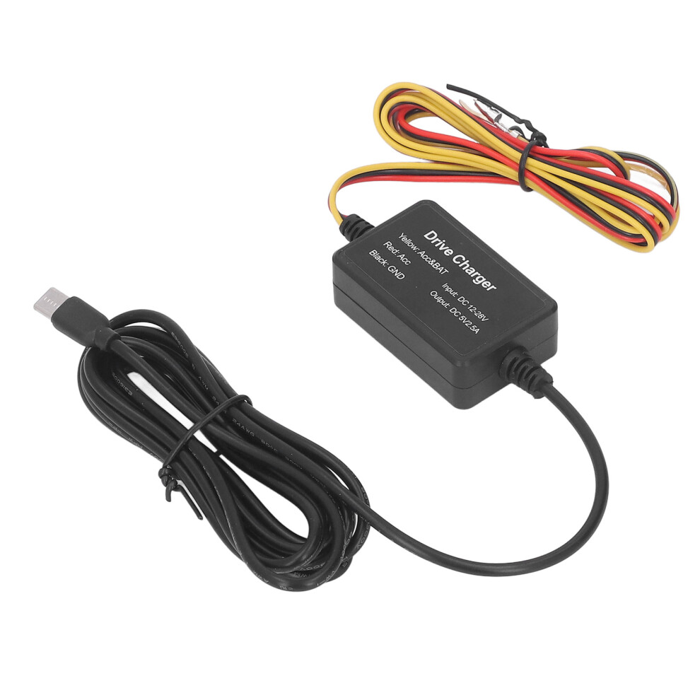 Dash Cam Hardwire Kit Rubber Metal For Mirror Cam Gps Navigator Radar Detector 12Â30V 10W Type C 5031317820864