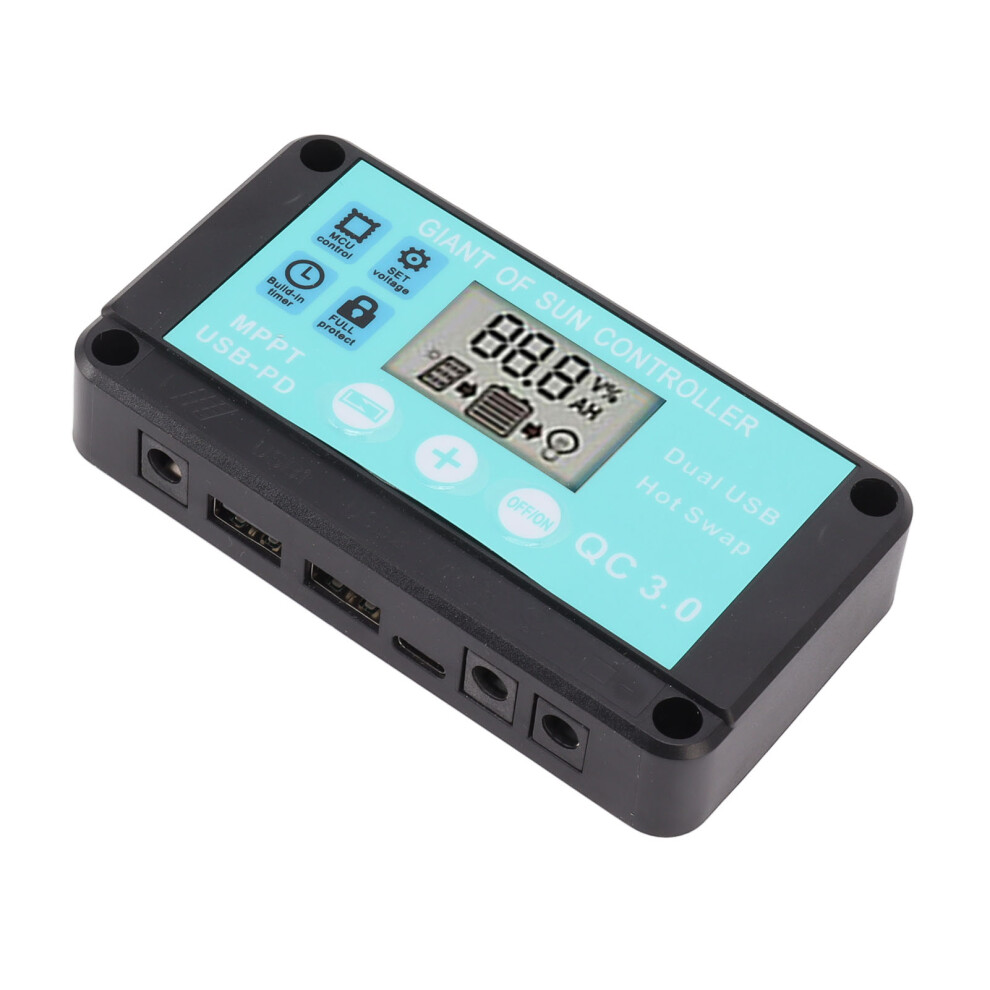 Solar Charge Controller Dual Usb Output Fast Charging Solar Panel Regulator 12V/24V For Household Industry 100A 8741317822597