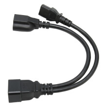 IEC320 C20 to IEC320 C13 5 15R Power Cable 1 In 2 Out Power Y Splitter Cable for Monitor PC Desktop Printer Scanner