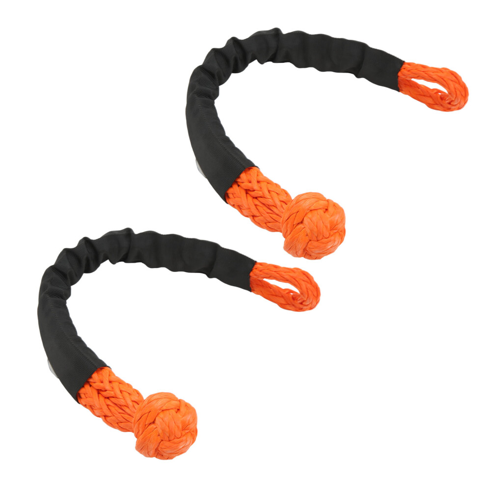 2Pcs Synthetic Soft Shackle 21 Tons Breaking Strength Flexible Lightweight Rope Shackle For Truck Suvs Offroad Vehicle 5001317825220
