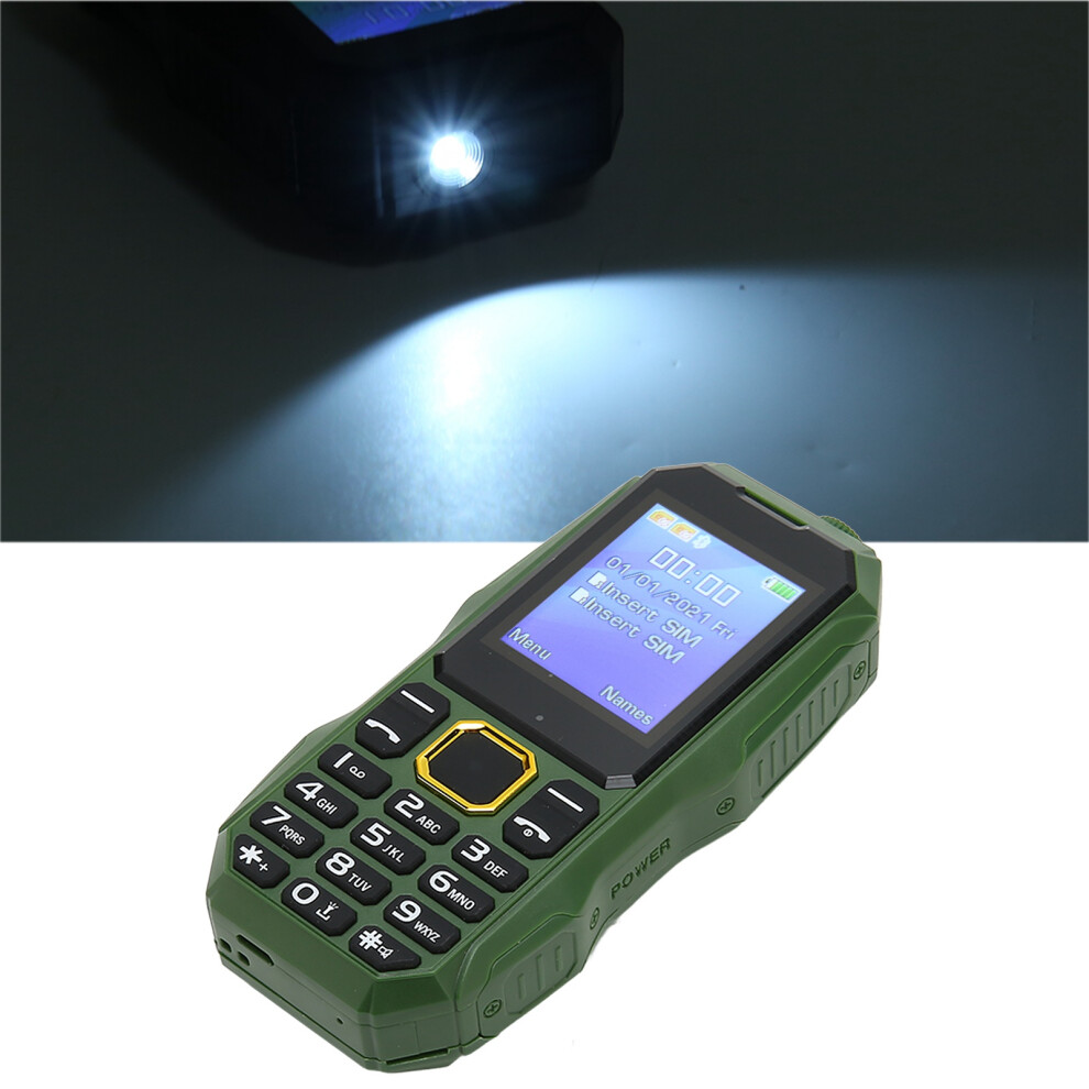 Elderly Mobile Phone 1.8In Lcd Large Buttons Dual Card Dual Standby Seniors Phone With 5800Mah Battery Green 5071317825773