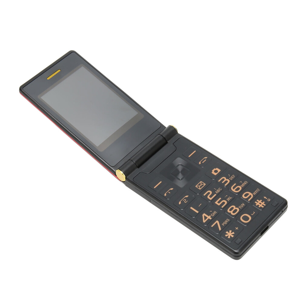 Senior Cell Phone 3 Inch Double Screen 2G Flip Style Dual Sim Slots 5900Mah Unlocked Cellphone For The Elderly Parents Red 8781317825815