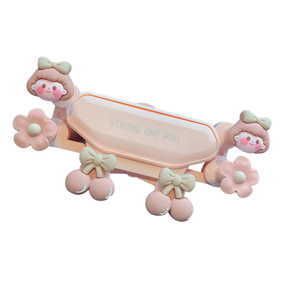 Cute Phone Mount Shockproof Low Noise Flexible Comfortable Touch Universal Navigation Phone Holder Fit For Ios 4 To 7In Girl Pink 4931317826143