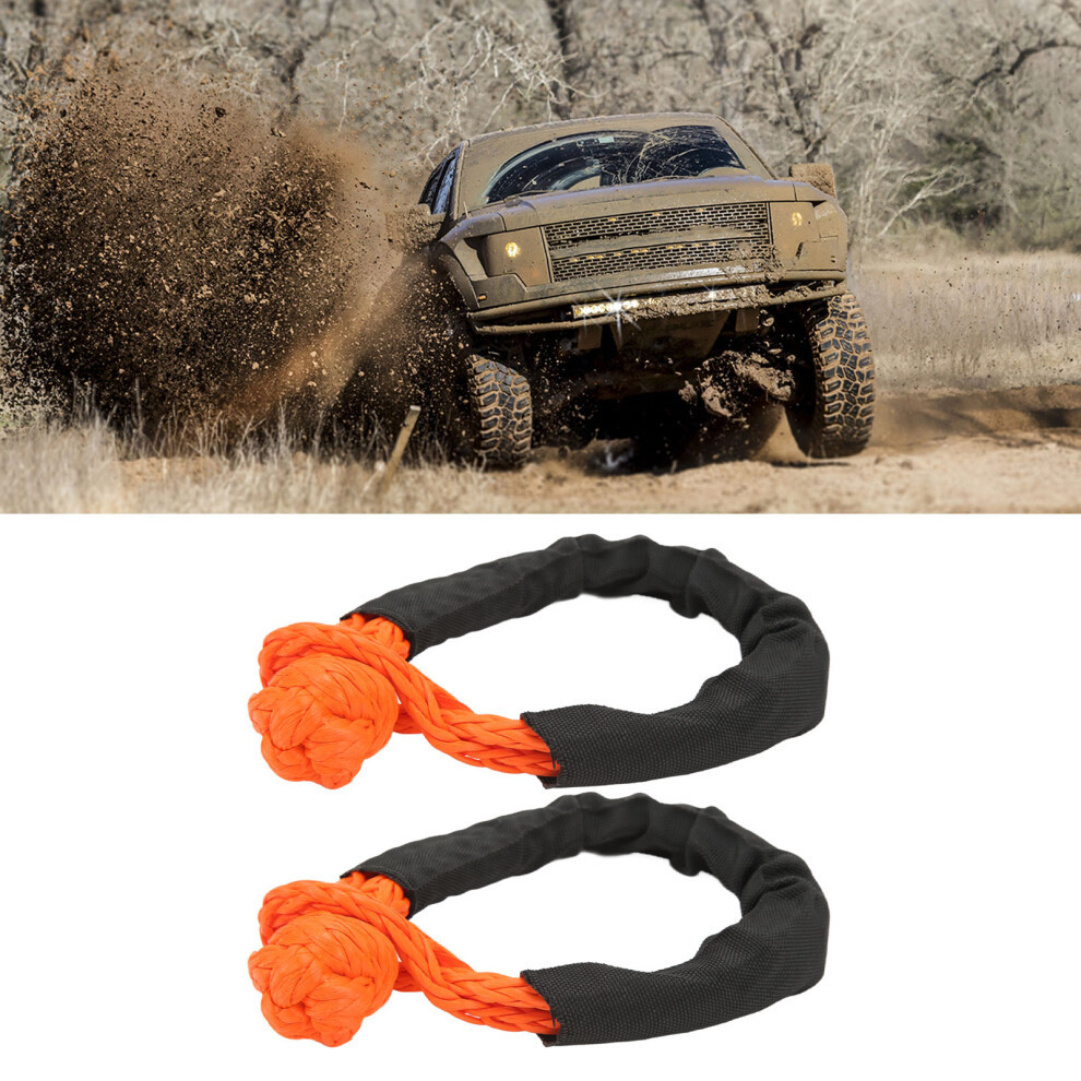 8Mm Soft Shackle Recovery Rope Orange Portable Lightweight Uv Resistant For Boating Camping Climbing 4901317826498