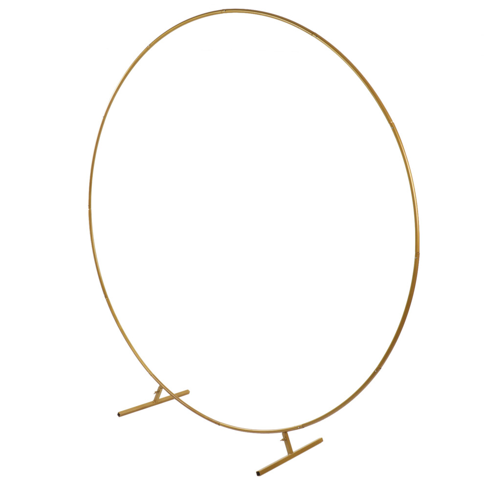 Round Backdrop Stand Iron Circle Wedding Arch Stand for Valentine's Day Wedding Birthday Christmas Decoration 6.7ft Gold-image-OPC-PHS6SM6-NEW