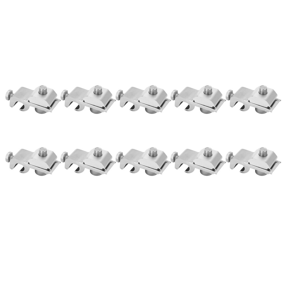 10Pcs Solar Panel Ground Clamp Aluminum Alloy M6 Lug Pv Cable Coupling Accessory For Wire 6931317827711